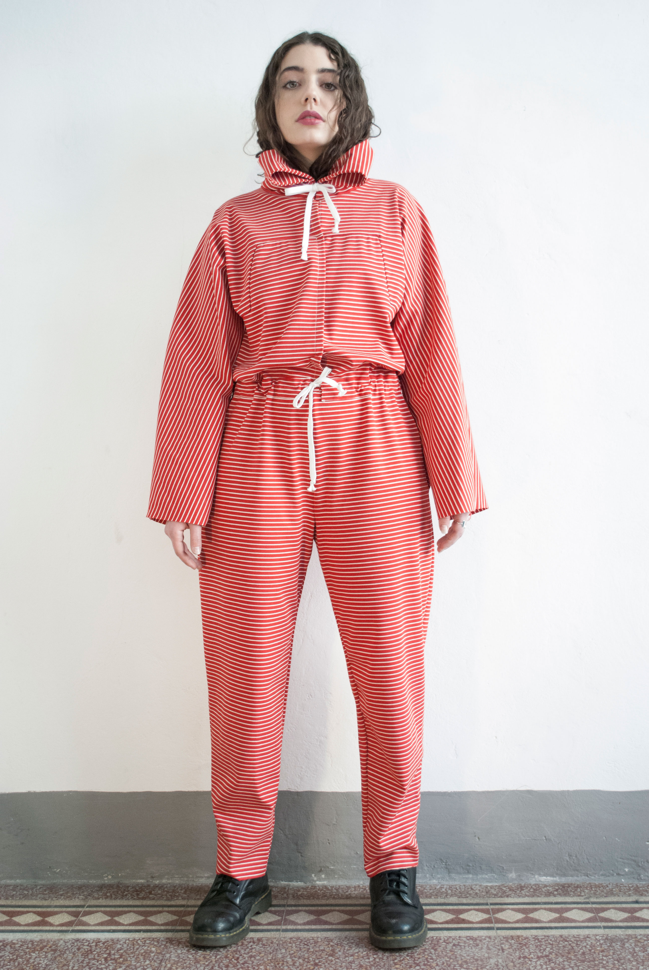 red striped jumpsuit